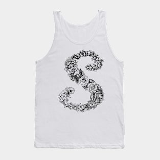 Floral initial S Tank Top